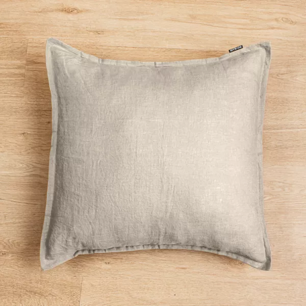 Pudebetrk i vasket linned (60 x 60 cm) Louise Beige