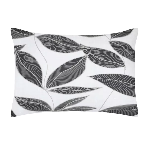 Taie d'oreiller rectangulaire percale de coton (50 x 70 cm) Matisse Grise