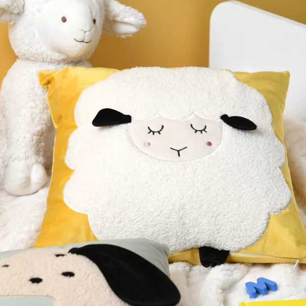 Sierkussen kind vierkant (40 x 40 cm) Mimy Wit