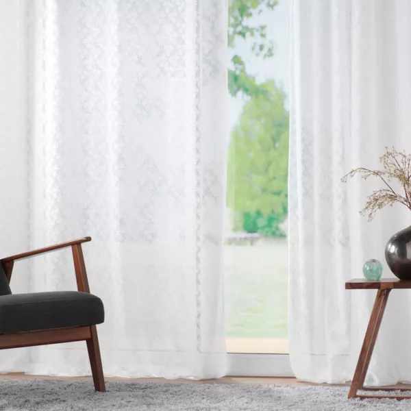 Voilage maille (140 x 280 cm) Fanny Blanc