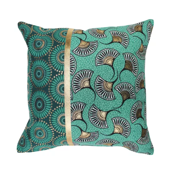 Housse de coussin coton (40 x 40 cm) Lasco Verte