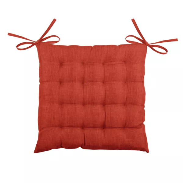 Coussin de chaise carré 16 points (40 x 40 cm) Béa Terracotta