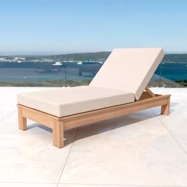 Tumbona de madera de acacia Bornéo - Arena