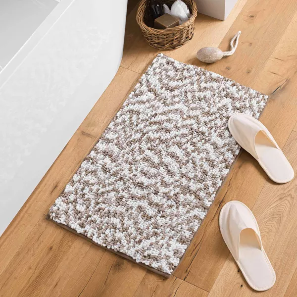 Alfombra de baño de microfibra (45 x 75 cm) Friza Marrón