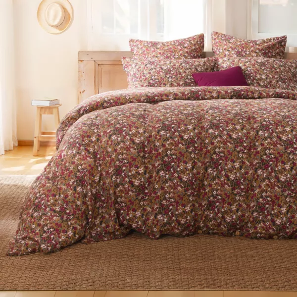 Housse de couette gaze de coton (240 x 220 cm) Constance Camel