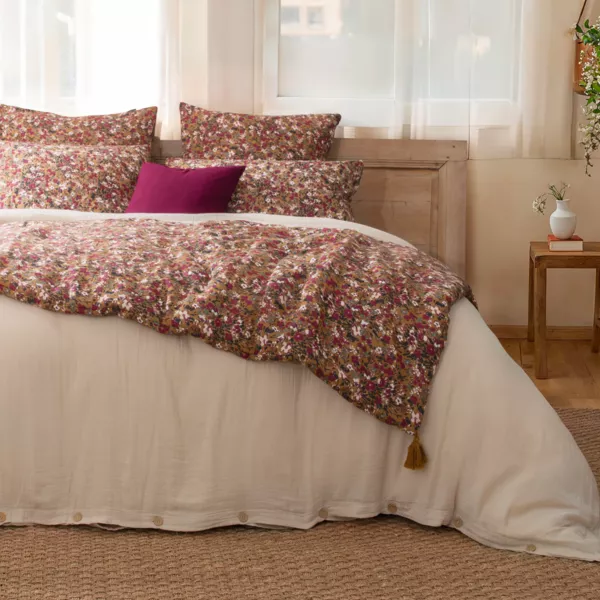 Bomuldsgaze dyne (90 x 200 cm) Constance Camel