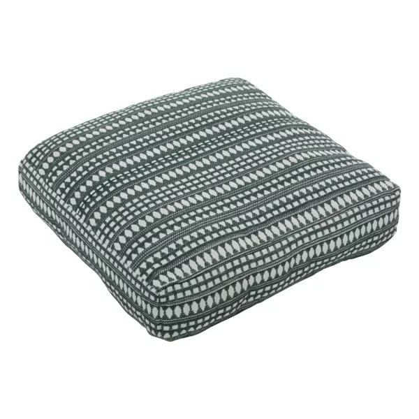 Coussin de sol carré coton recyclé (38 x 38 x 8 cm) Micah Bleu