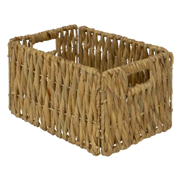 Cesta para ordenar en jacinto de agua (34 x 24 cm) Maura Marrón