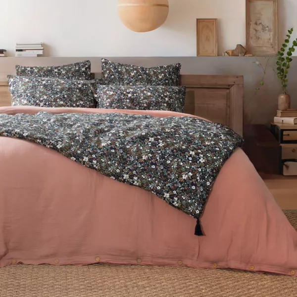 Bedloper Katoengaas (90 x 200 cm) Constance Nachtblauw
