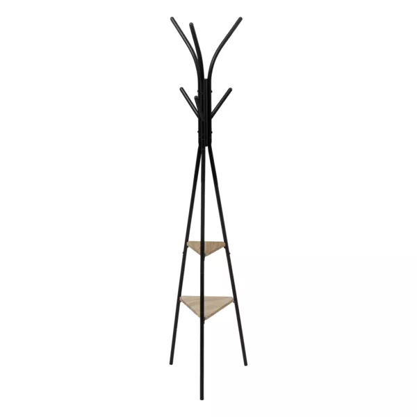 Perchero en metal y madera (175 cm) Jano Negro