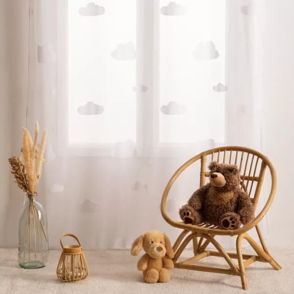 Visillo infantil (140 x 240 cm) Nuage Blanco