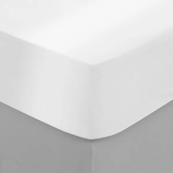 Drap housse satin de coton (160 x 200 cm) Lydia Blanc