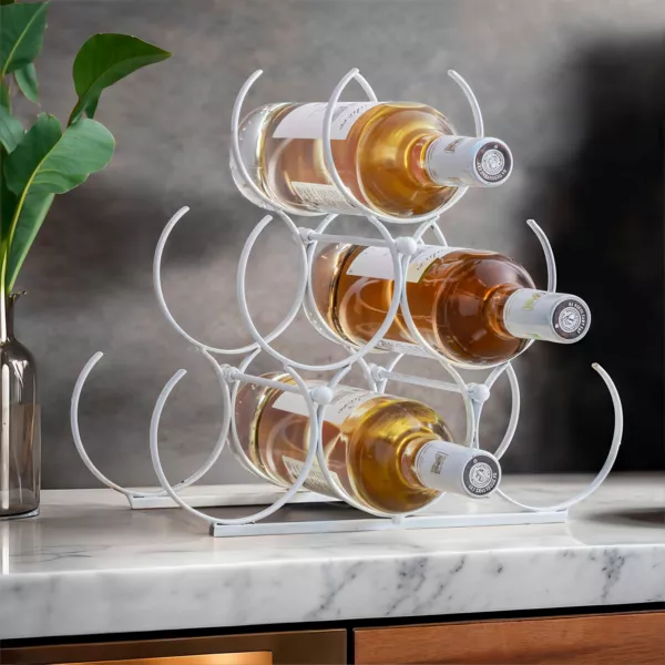 Metal vinholder (H28 cm) Noa Hvid