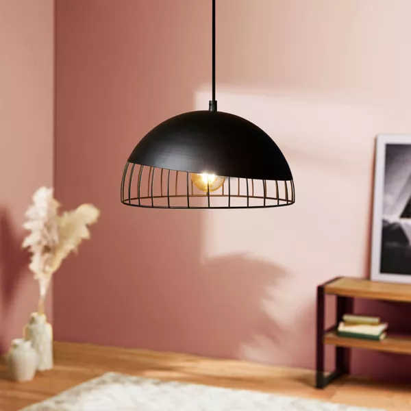 Luminaire Grande Suspension En Métal Noir D 69,5 Cm