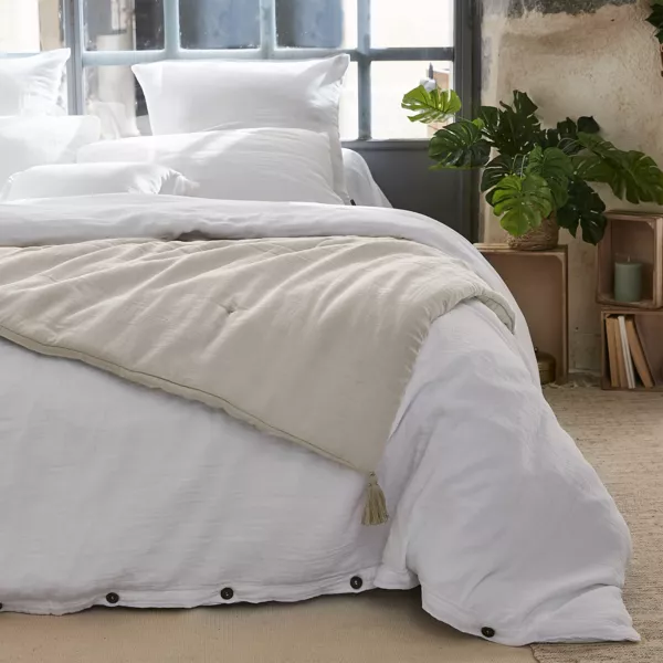 Bomulds gaze dyne (150 x 150 cm) Gaa Beige pampa