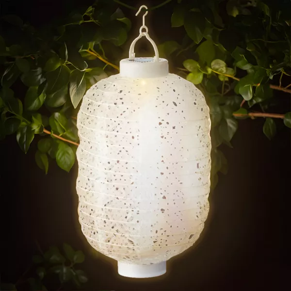 Linterna chinas solar LED Ellipse - Blanco calido