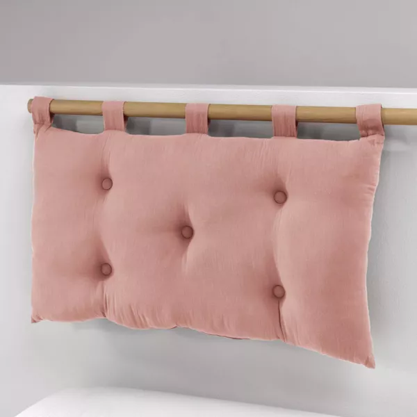 Hoofdeinde kussen Katoengaas (80 x 50 cm) Gaïa Perzik roze