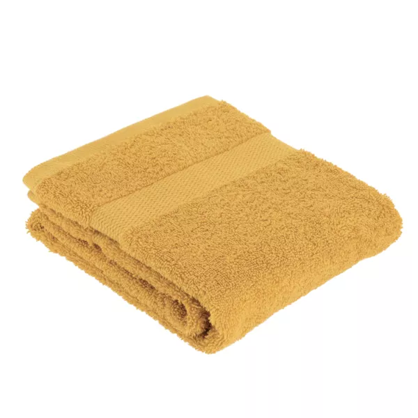 Serviette de bain coton (50 x 90 cm) Timeless Jaune moutarde