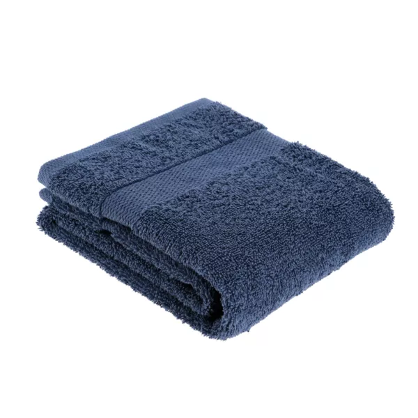 Serviette de bain coton (50 x 90 cm) Timeless Bleu marine