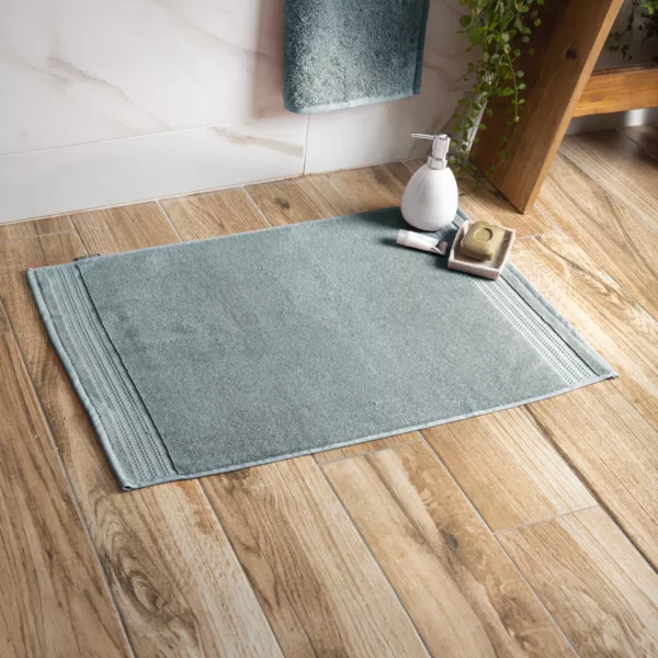 Badmat biologisch katoen (70 cm) Méline Ijsblauw