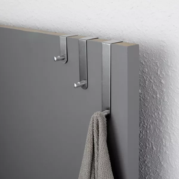 3er Set Trhaken rostfreier Edelstahl (H7-13-19 cm) Silber