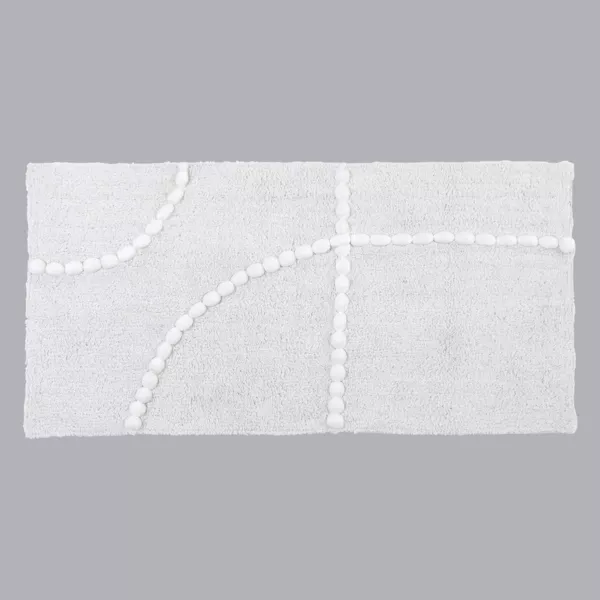Tapis salon coton (45 x 90 cm) Leo Blanc