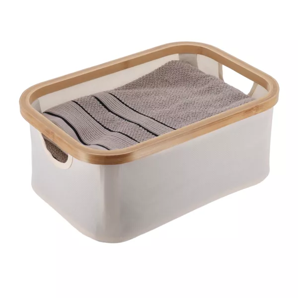 Cesta para ordenar plegable (L38 x H16 cm) Purebamboo Crudo