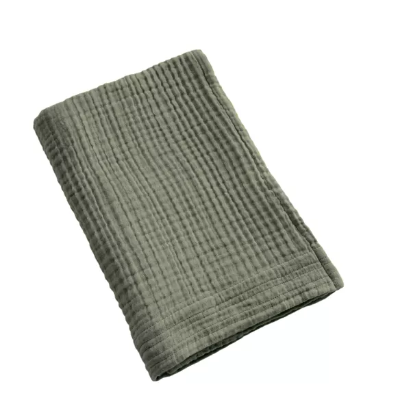 Badhanddoek katoengaas (70 x 130 cm) Gaïa Rozemarijngroen