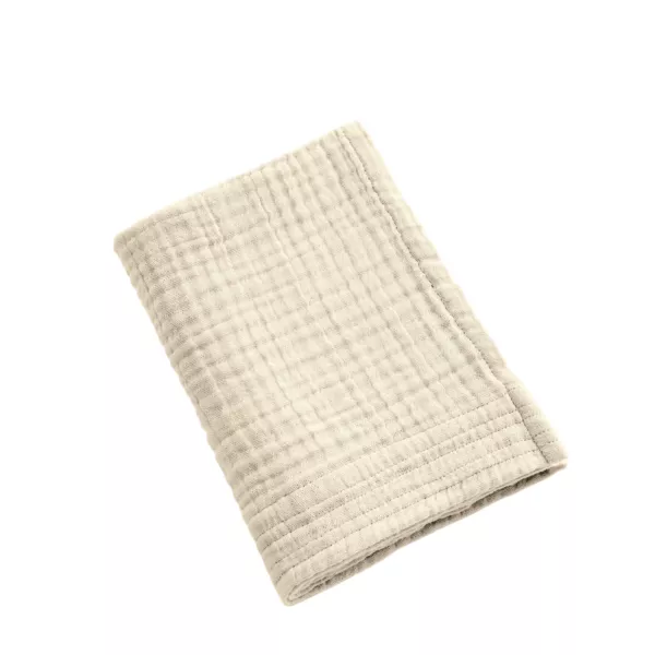 Serviette de bain gaze de coton (30 x 50 cm) GaĂŻa Beige pampa