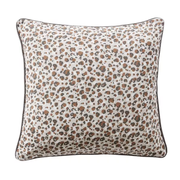 Coussin carré gaze de coton (45 x 45 cm) Rosa Marron