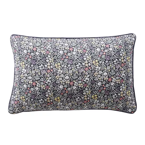 Cojín rectangular en gasa de algodón (40 x 60 cm) Elya Violeta