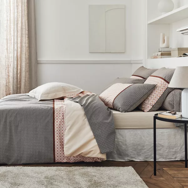 Housse de couette percale de coton (260 x 240 cm) Gabin Multicolore
