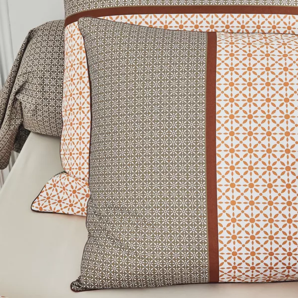 Funda de almohada rectangular en percal de algodón (50 x 70 cm) Gabin Multicolor