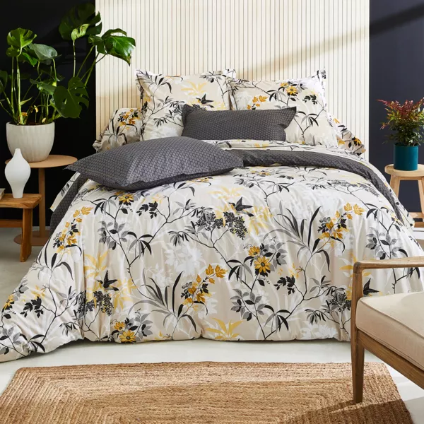 Perkal-Bettbezug (200 x 200 cm) Asia Beige