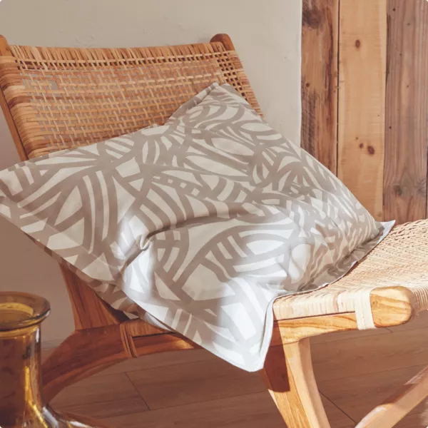 Funda de almohada rectangular en algodón lavado (50 x 70 cm) Séréna Beige