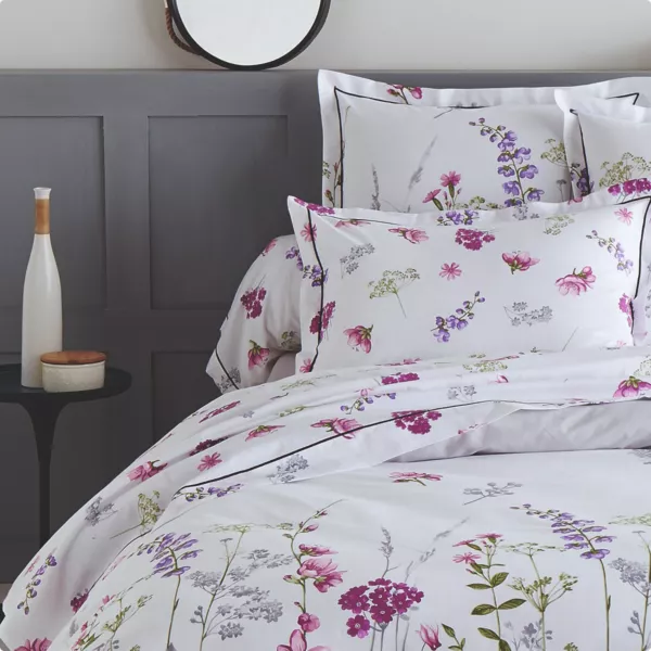 Funda de travesaño algodón superior (L185 cm)  algodón (L200 cm)   Pretty blancoo