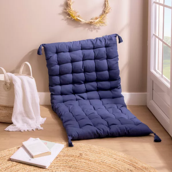 Bomuldsgulvmadras (120 x 60 cm) Pixel Marinebl