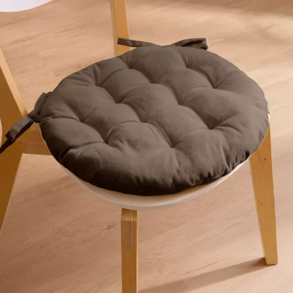 Rund bomuldsstolpude (40 cm) Pixel Taupe