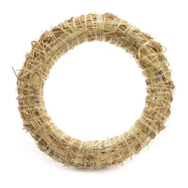 Couronne de Noël en paille (D35 cm) à décorer 