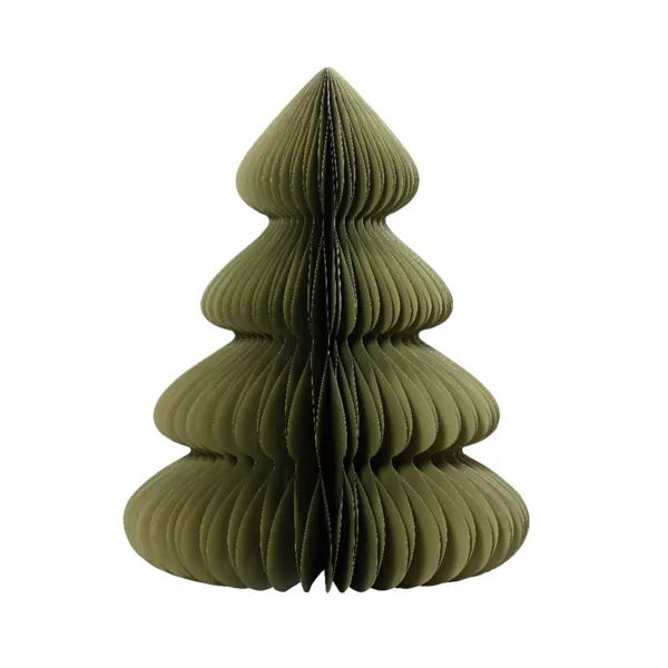 Papieren kerstboom om neer te zetten (H60 cm) Magnetische sluiting Groen