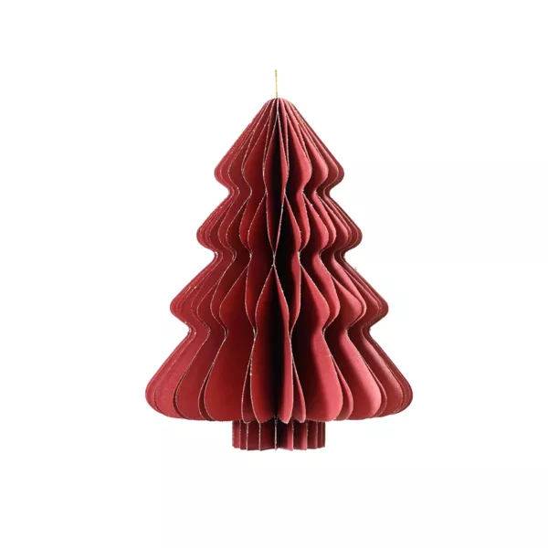 Árbol de papel para colgar (H15 cm) Cierre Magnético Rojo