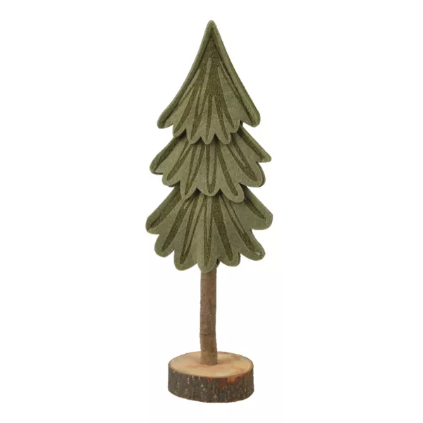 Abeto de fieltro para colocar (H29 cm) Alpino Verde