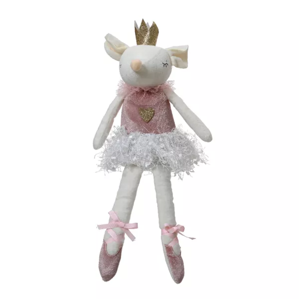 Souris de Noël (H37 cm) Suzane Danseuse ballerine Rose