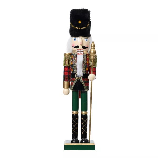 Soldat Casse-noisette en bois (H61 cm) Ernest et Toque d'ours
