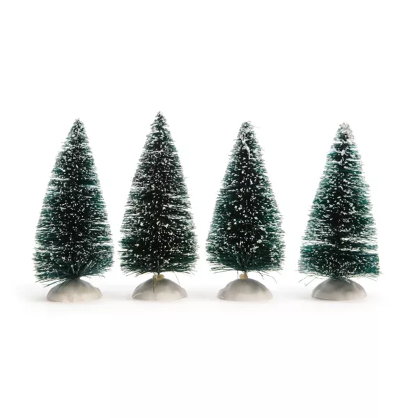 Lote de 4 arbolitos nevados para habilitar un pueblo