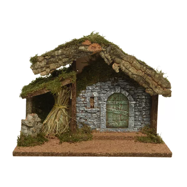 Lysende julekrybbe uden figurer (H27 cm) Saint-Edouard