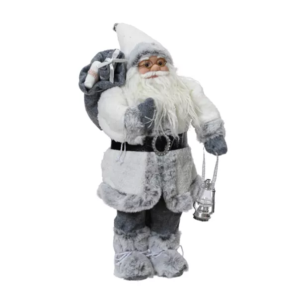 Père Noël traditionnel (H60 cm) Emile Neige d'hiver