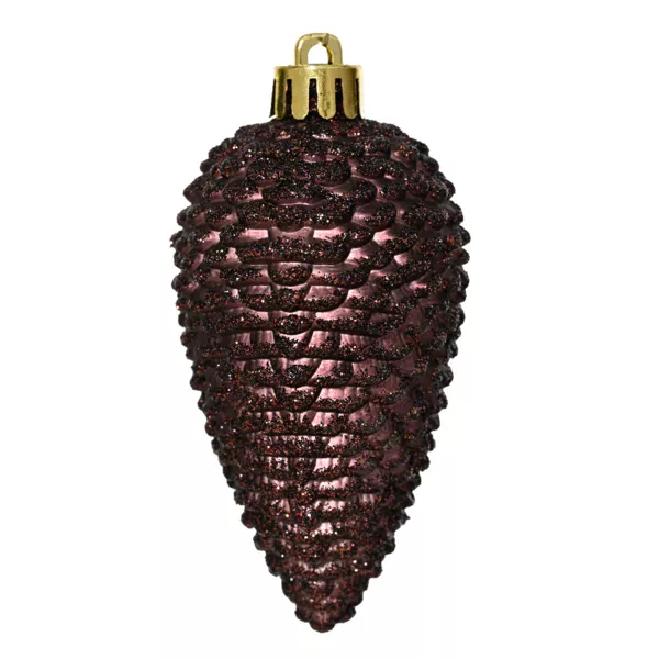 Lot de 6 pommes de pin à suspendre (H8 cm) Alpine Noir truffé