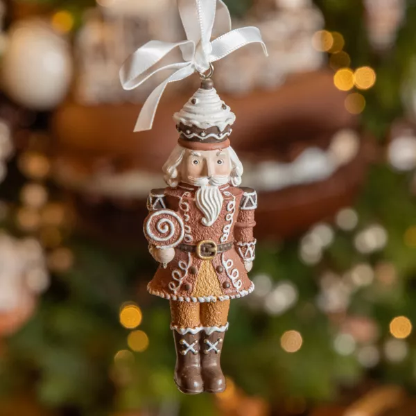Schiaccianoci da appendere (H10 cm) Nikolas in Pan di zenzero