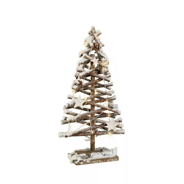 Árbol de Navidad luminoso a pilas 20 LED (H50 cm) Laponia nevada Blanco cálido